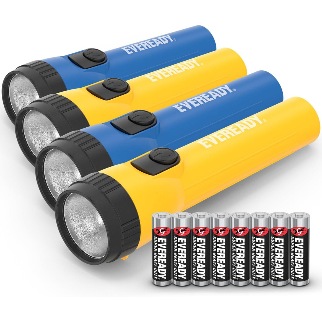 4-Pack Eveready LED Flashlights with Batteries