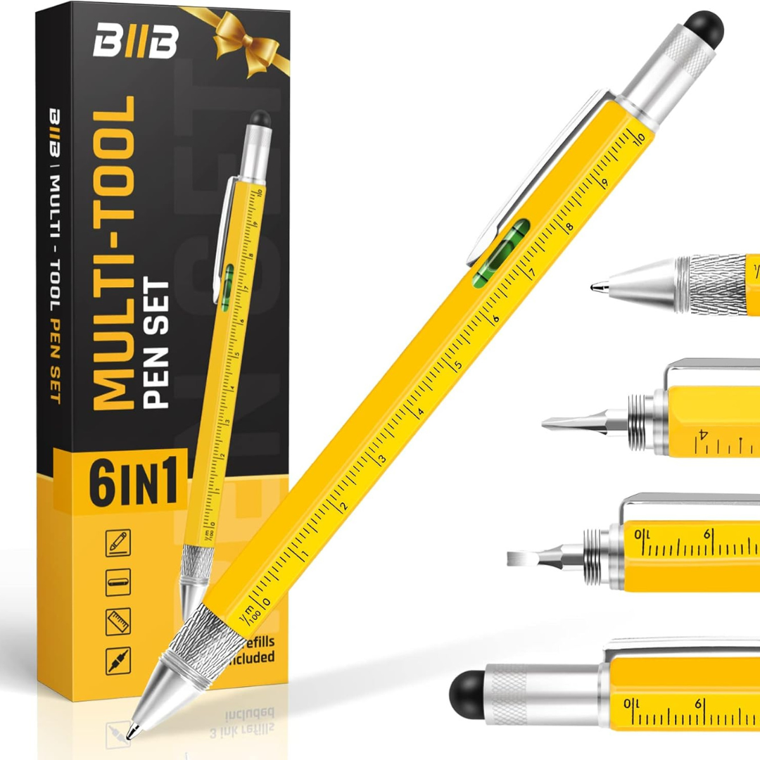 BIIB 6-In-1 Multitool Pen Set, Gifts for Men