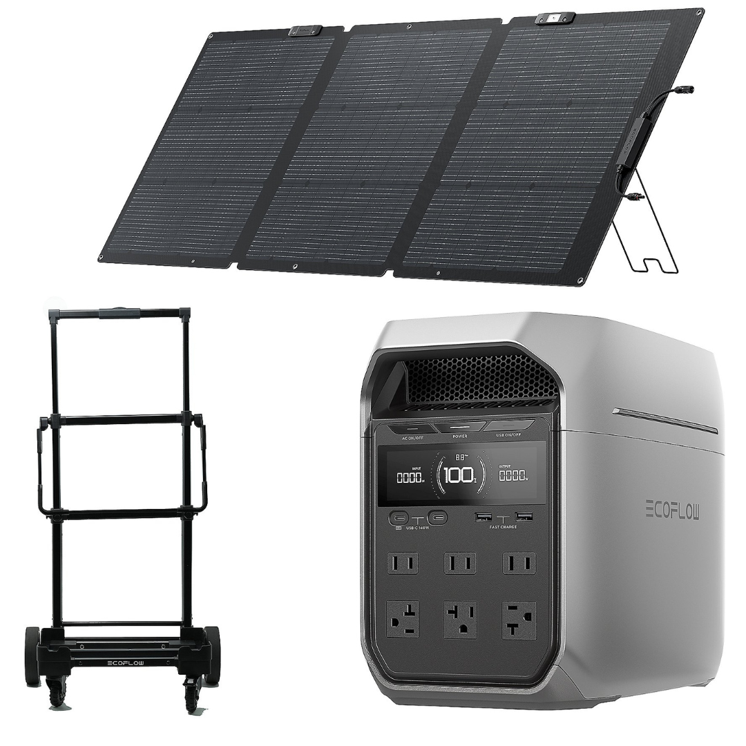 Ecoflow Delta 3 Plus 1000Wh Power Station w/ Trolley & 160W Solar Panel