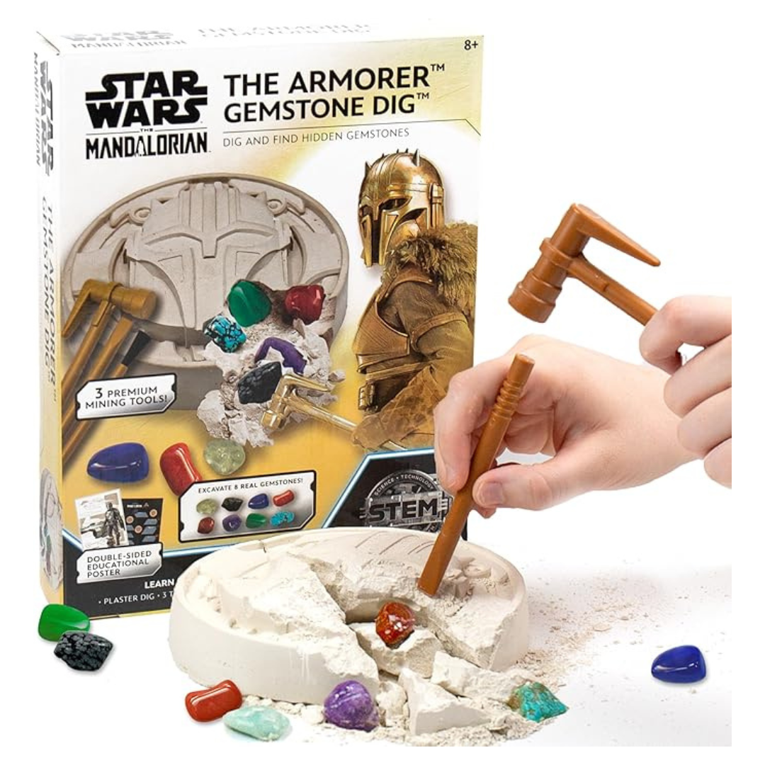 Star Wars The Armorer Gemstone Dig Reveal 8 Real Gemstones Science Kit