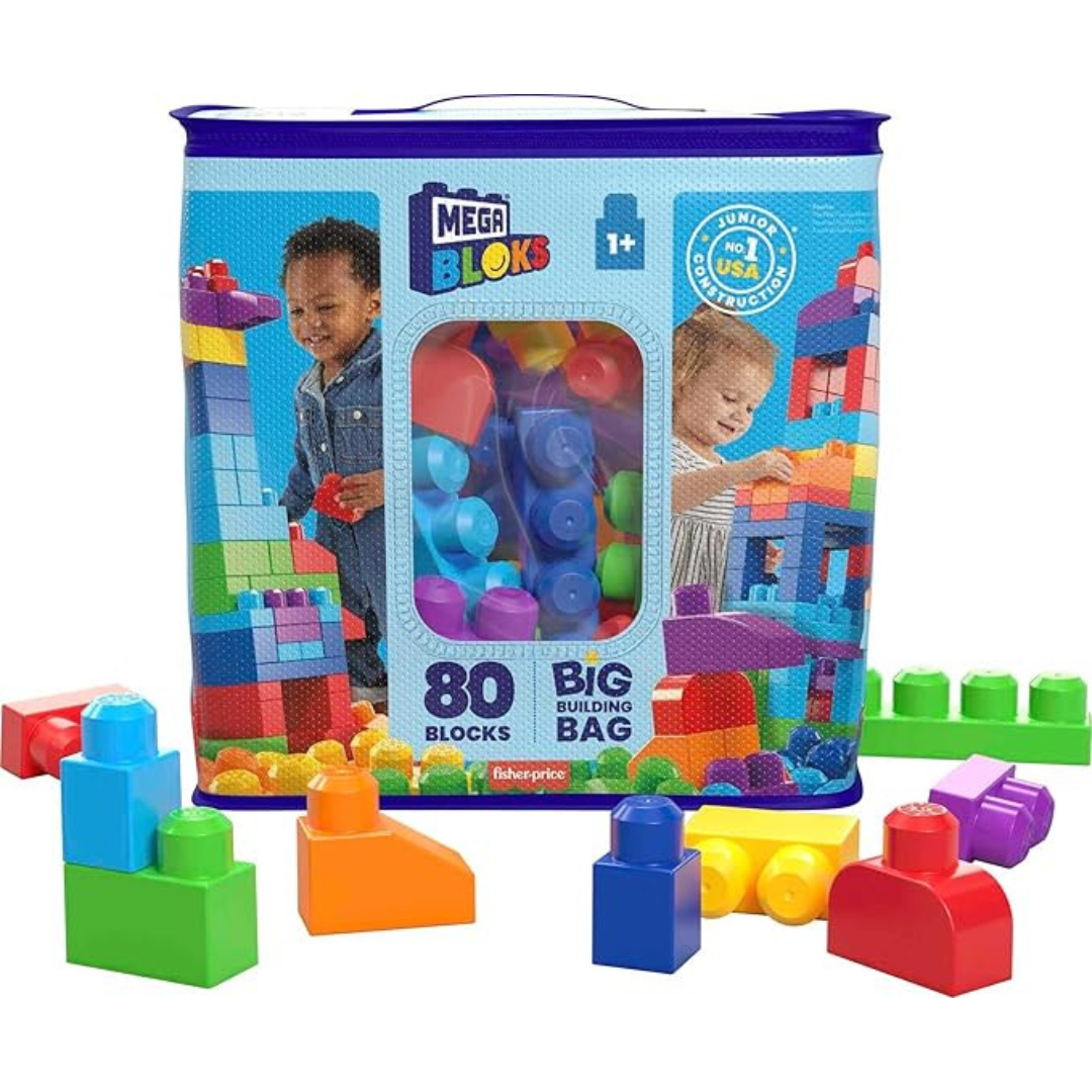 80-Piece Mega Bloks First Builders Big Building Bag