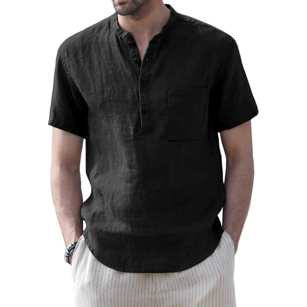 Men's Casual Cotton Short Sleeve Lightweight Henley Shirts