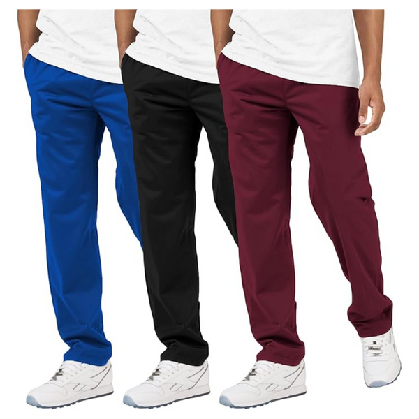 3-Pack Ultra Performance Men's Athletic Active Casual Tricot Sweatpants