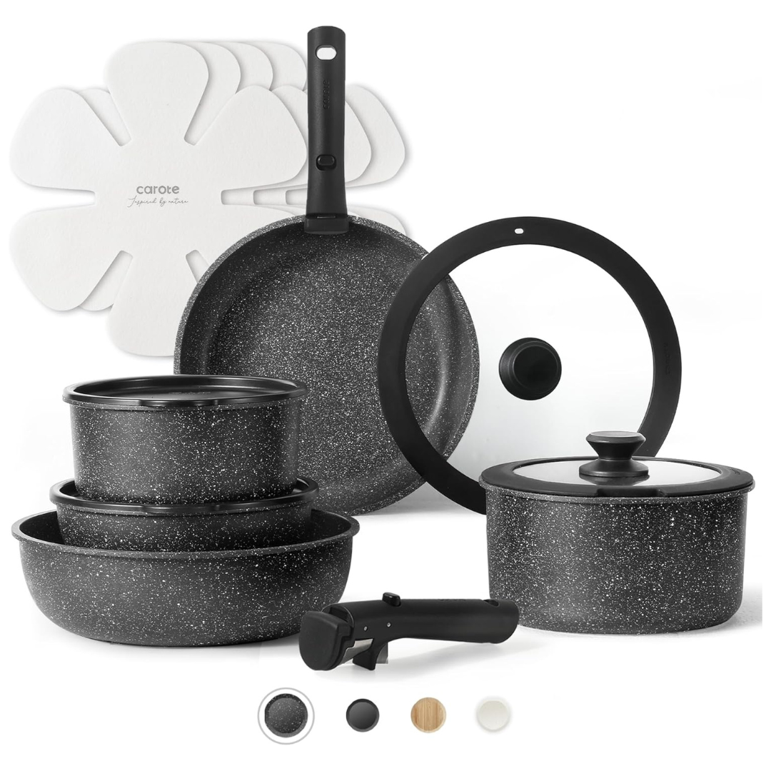 Carote 15-Piece Non Stick Pots & Pans Set