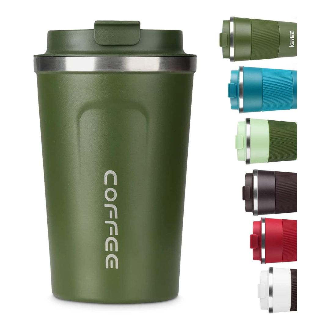 12Oz Insulated Coffee Cup With Leakproof Lid (Various)