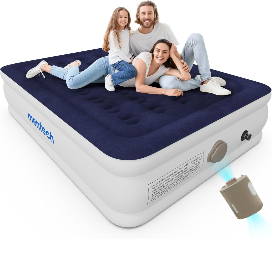 Mentech Air Mattress Queen with Built in Pump