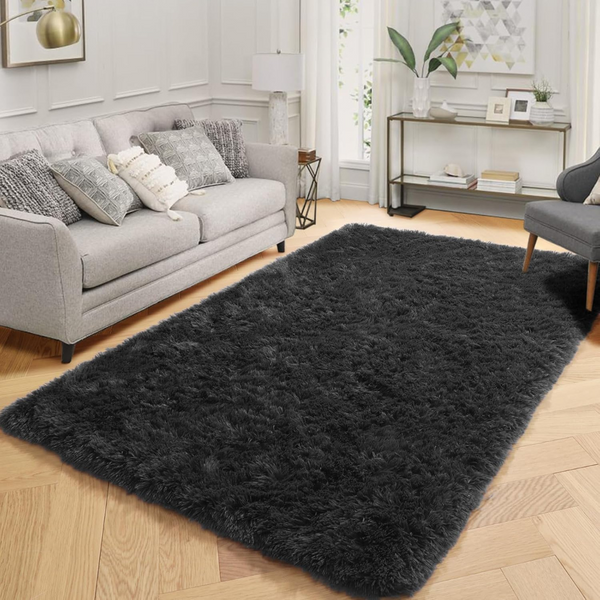 4x6 ft Large Fluffy Fuzzy Furry Machine Washable Carpet