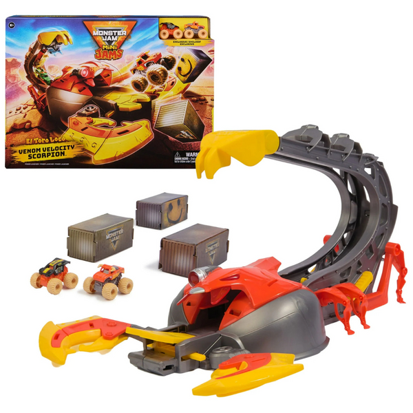 Monster Jam El Toro Loco Venom Velocity Scorpion Playset