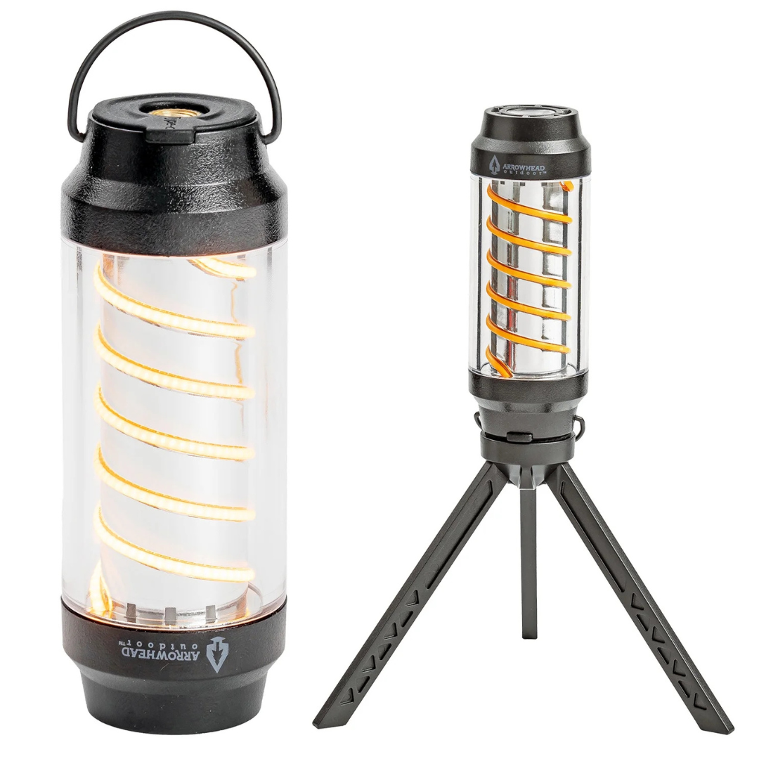 Rechargeable 3.5" 90-Lumen LED Camping Lantern w/ Tripod & Carabiner