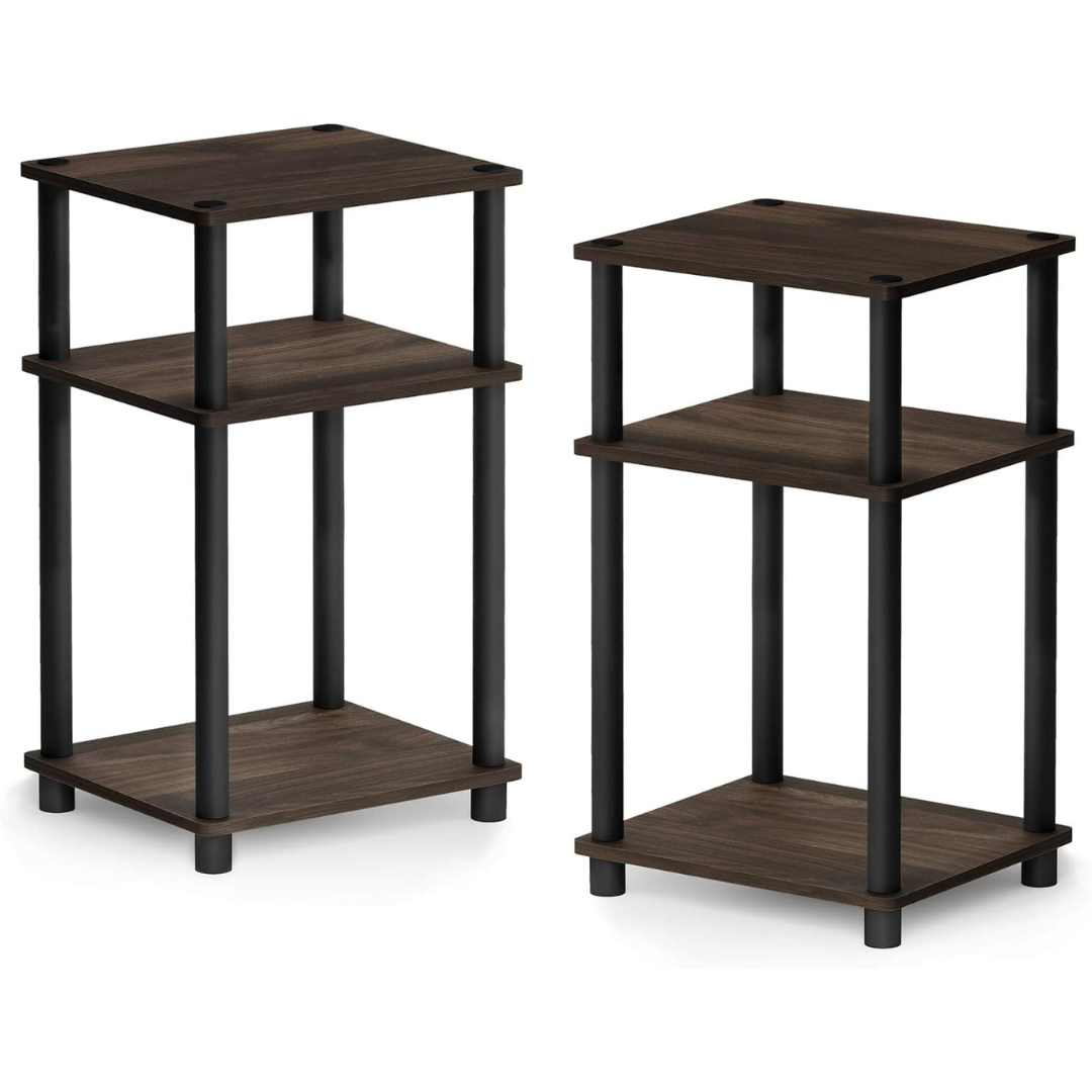 2-Pack Furinno Just 3-Tier Turn-N-Tube End Table