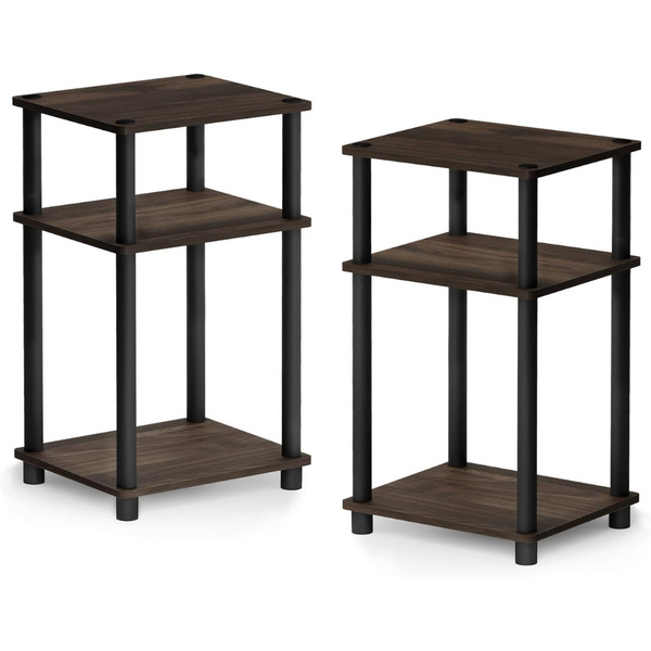 2-Pack Furinno Just 3-Tier Turn-N-Tube End Table