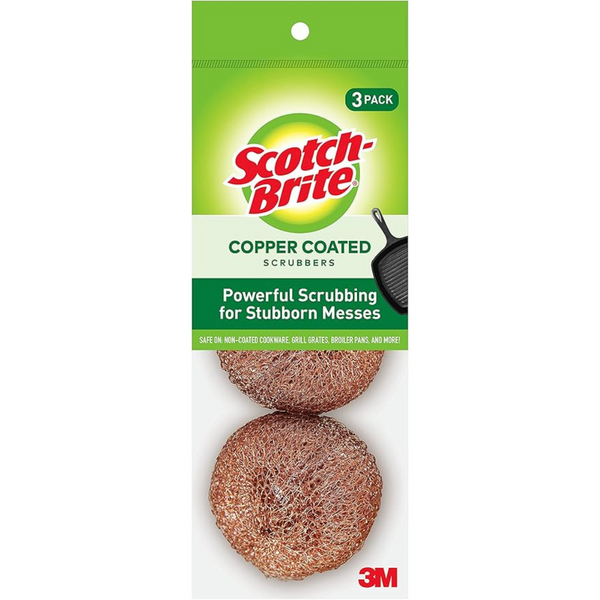 3-Count Scotch-Brite Copper Coated Scouring Pads