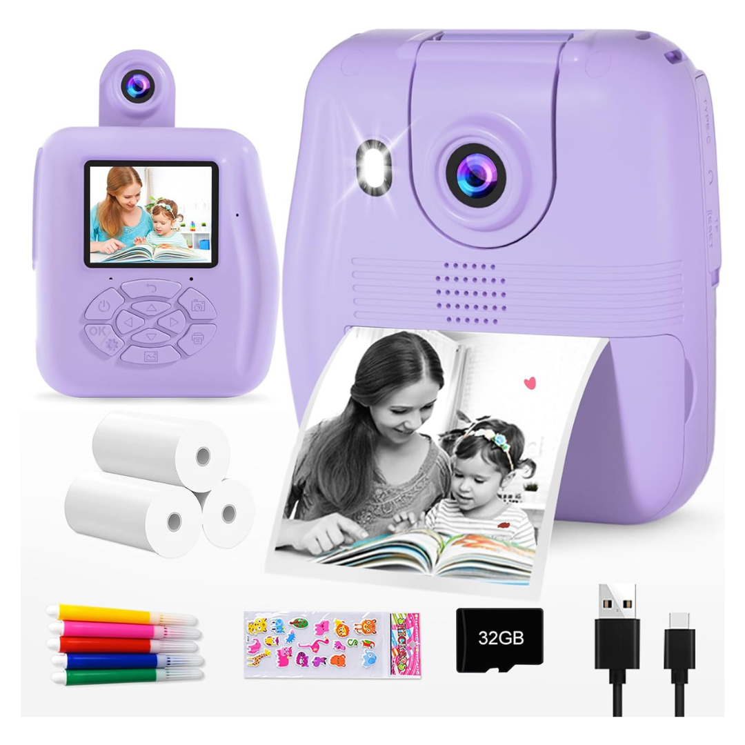 1080P HD Instant Print Kids Camera