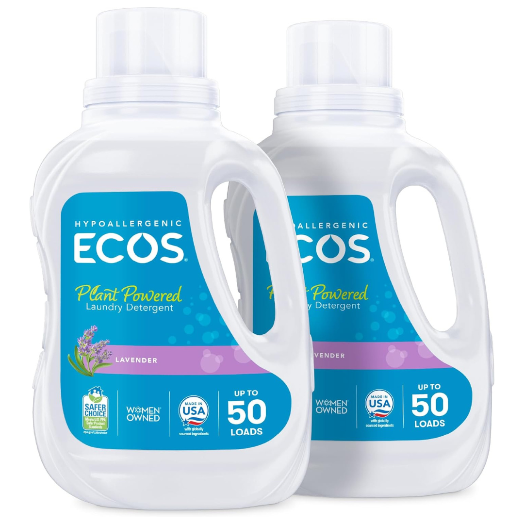 2-Pack ECOS Laundry Detergent Liquid (100 Loads, 50 Fl Oz)