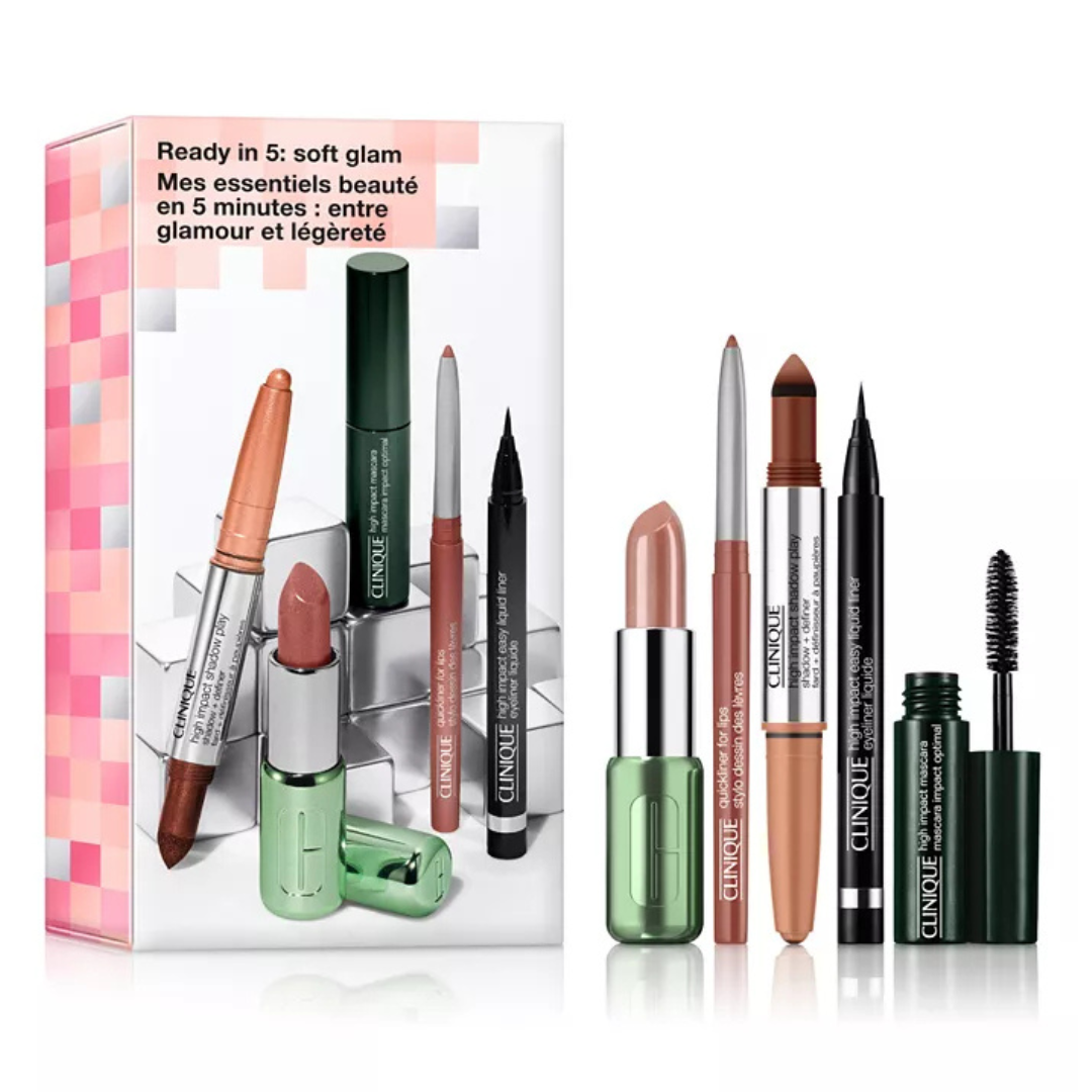 Clinique 5-Piece Ready In 5: Soft Glam Makeup Gift Set