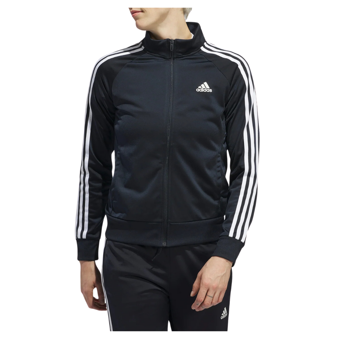 Adidas Women’s Primegreen Essentials Warm-Up Slim 3-Stripes Track Jacket