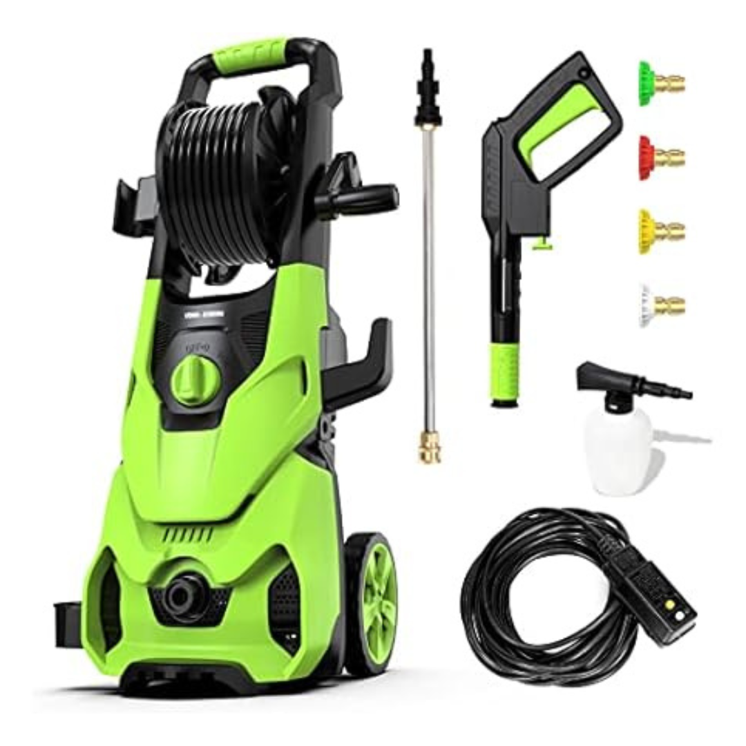 Rock&Rocker 2150PSI 2.6 GPM Electric Pressure Washer With Hose Reel