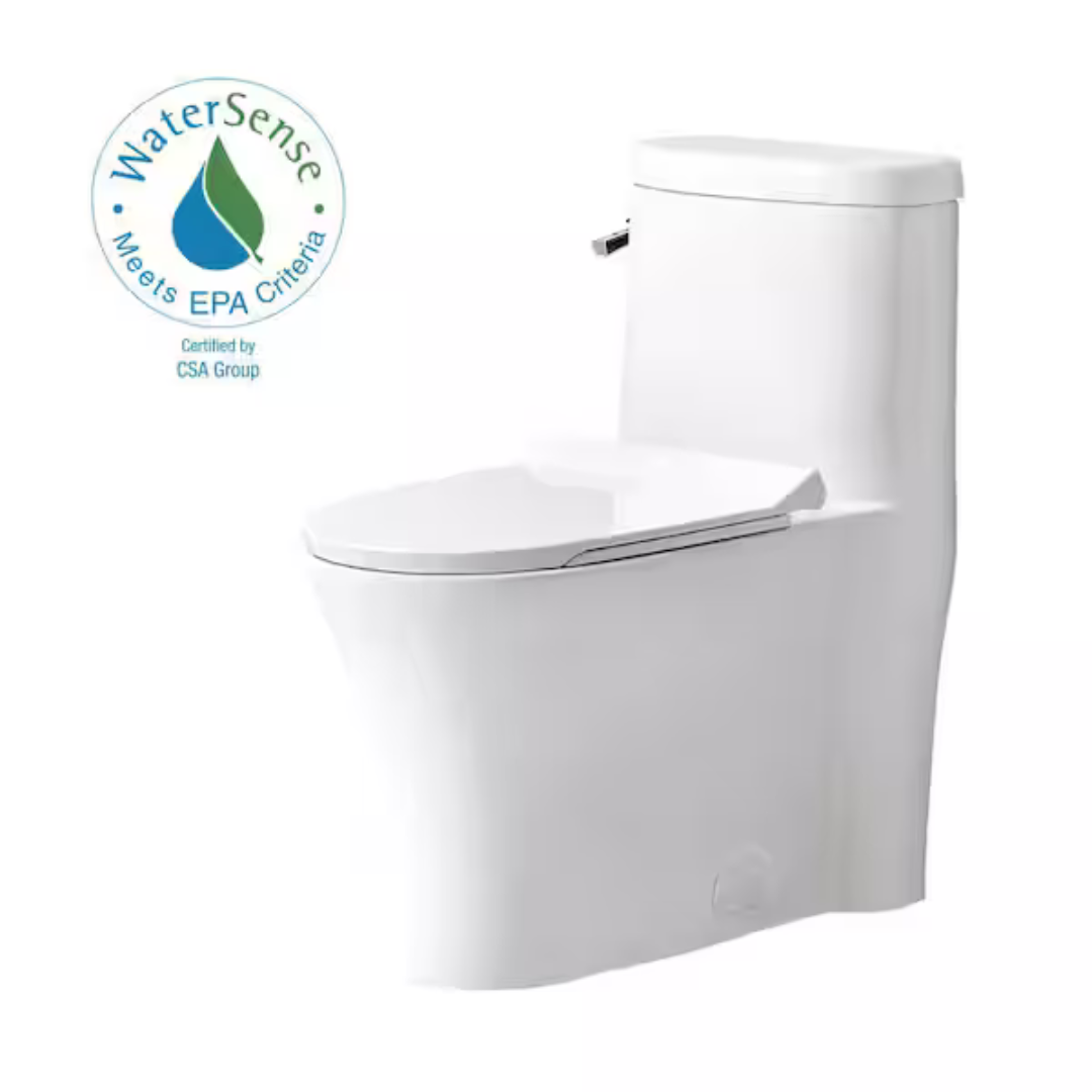 Glacier Bay Hartridge 1.0/1.6 GPF Dual Flush Elongated Toilet