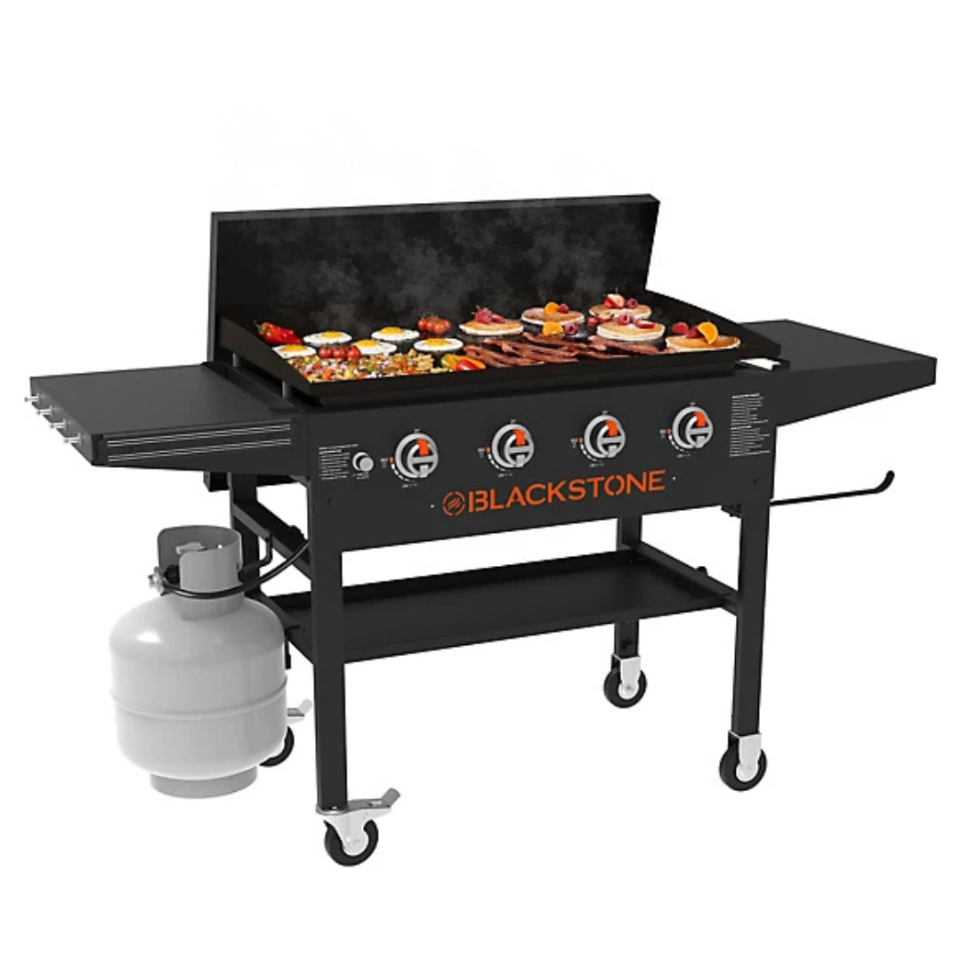 Blackstone 4-Burner 36" Griddle Cooking Station With Side Shelves