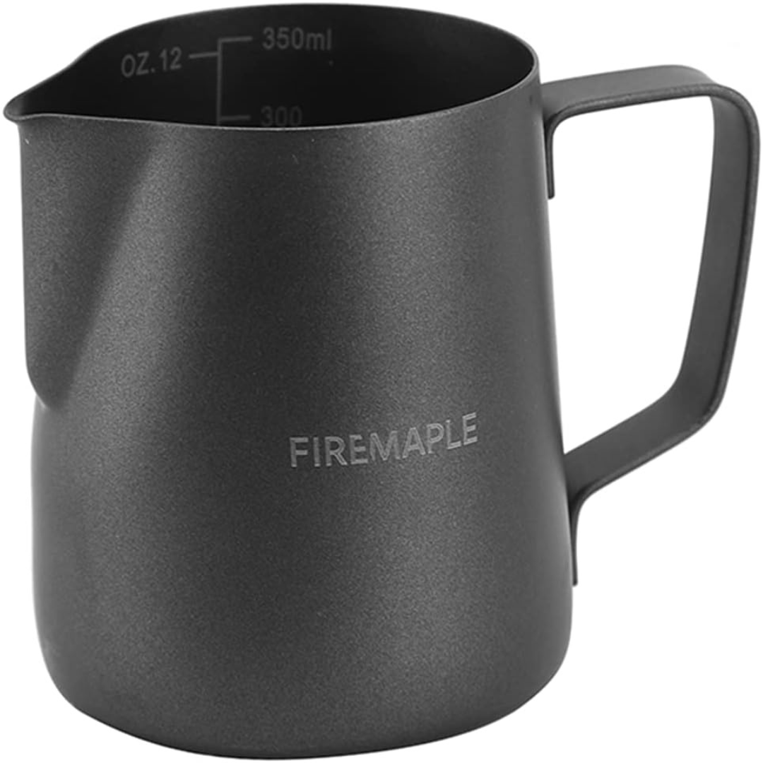 12oz Black-Espresso Milk Steaming Pitcher