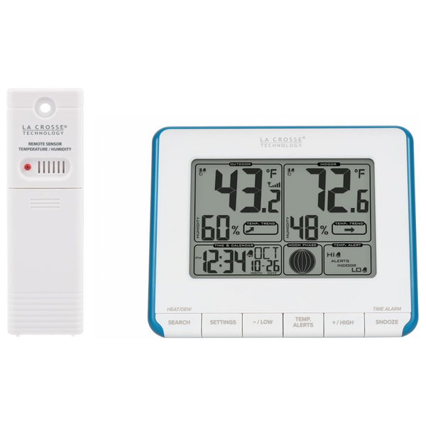 Wireless Weather Station w/ Heat Index and Dew Point (308-1711BL)