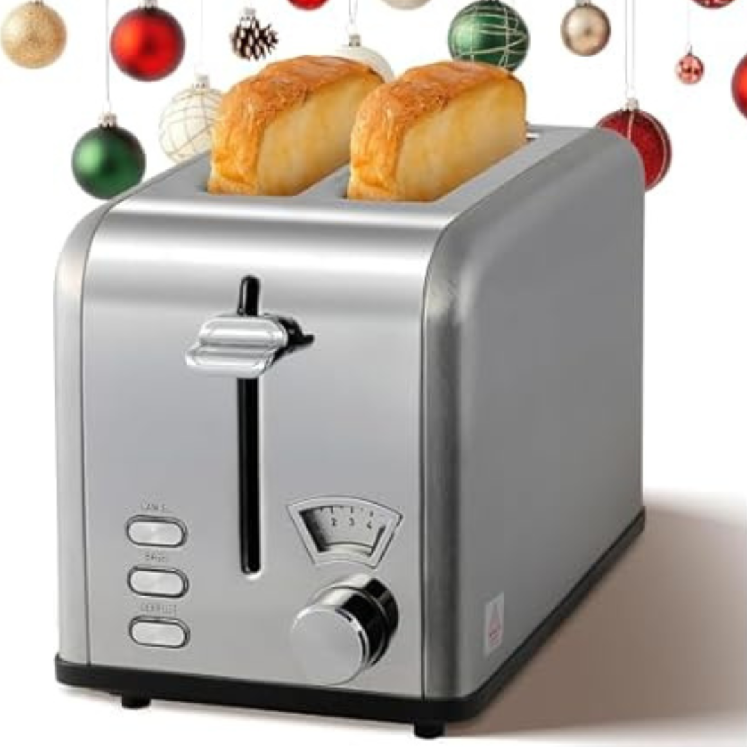 Simple Deluxe 1.5" Wide Slot 2-Slice Toaster