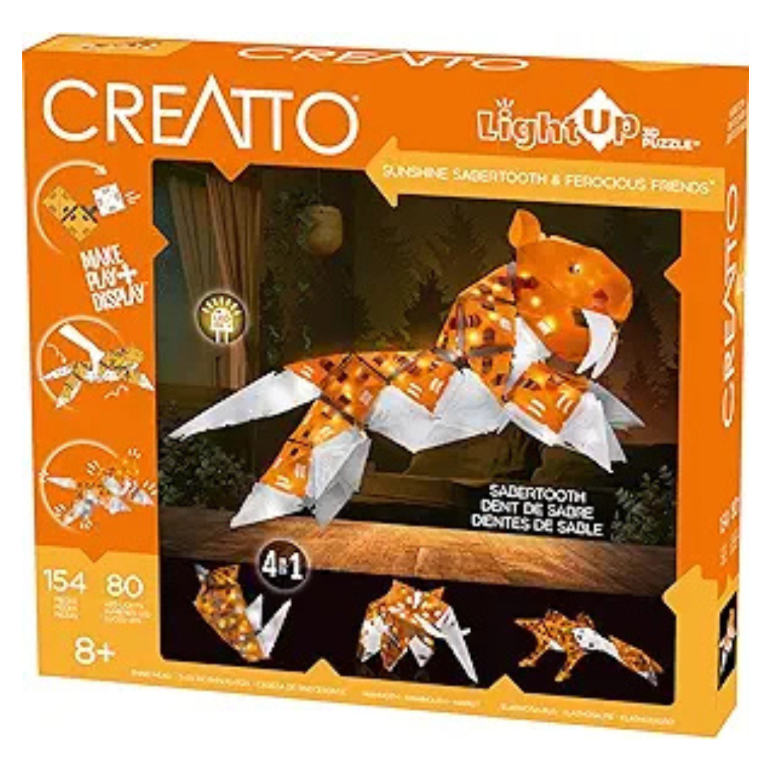 Creatto Sabertooth & Ferocious Friends Light-Up 3D Puzzle Kit With LEDs