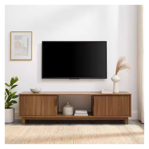 58" Wood Mid-Century Modern TV Stand