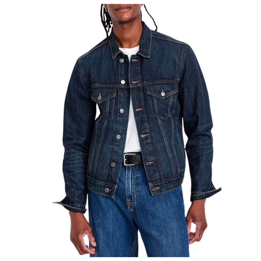 Old Navy Men's Jean Trucker Jacket (Dark Wash)