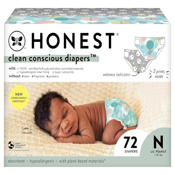 72-Count The Honest Company Newborn Clean Conscious Diapers