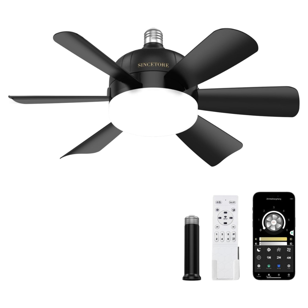 Sincetore 18" Low Profile Ceiling Fans With Lights