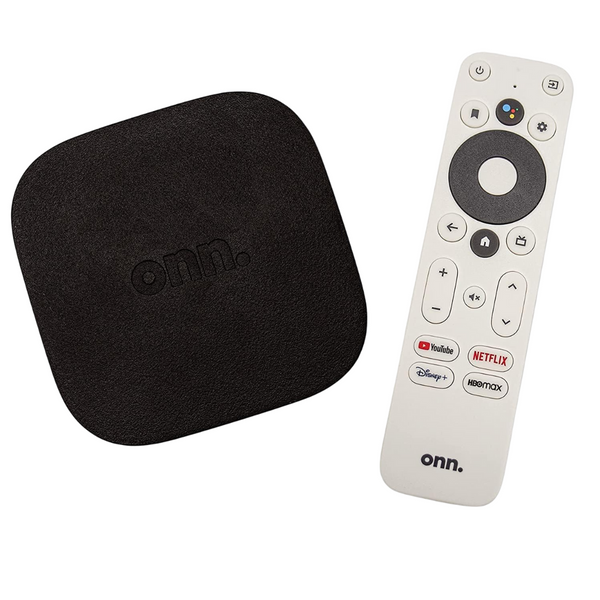 Onn. Dolby Audio Google TV 4K Streaming Box With 8GB Storage