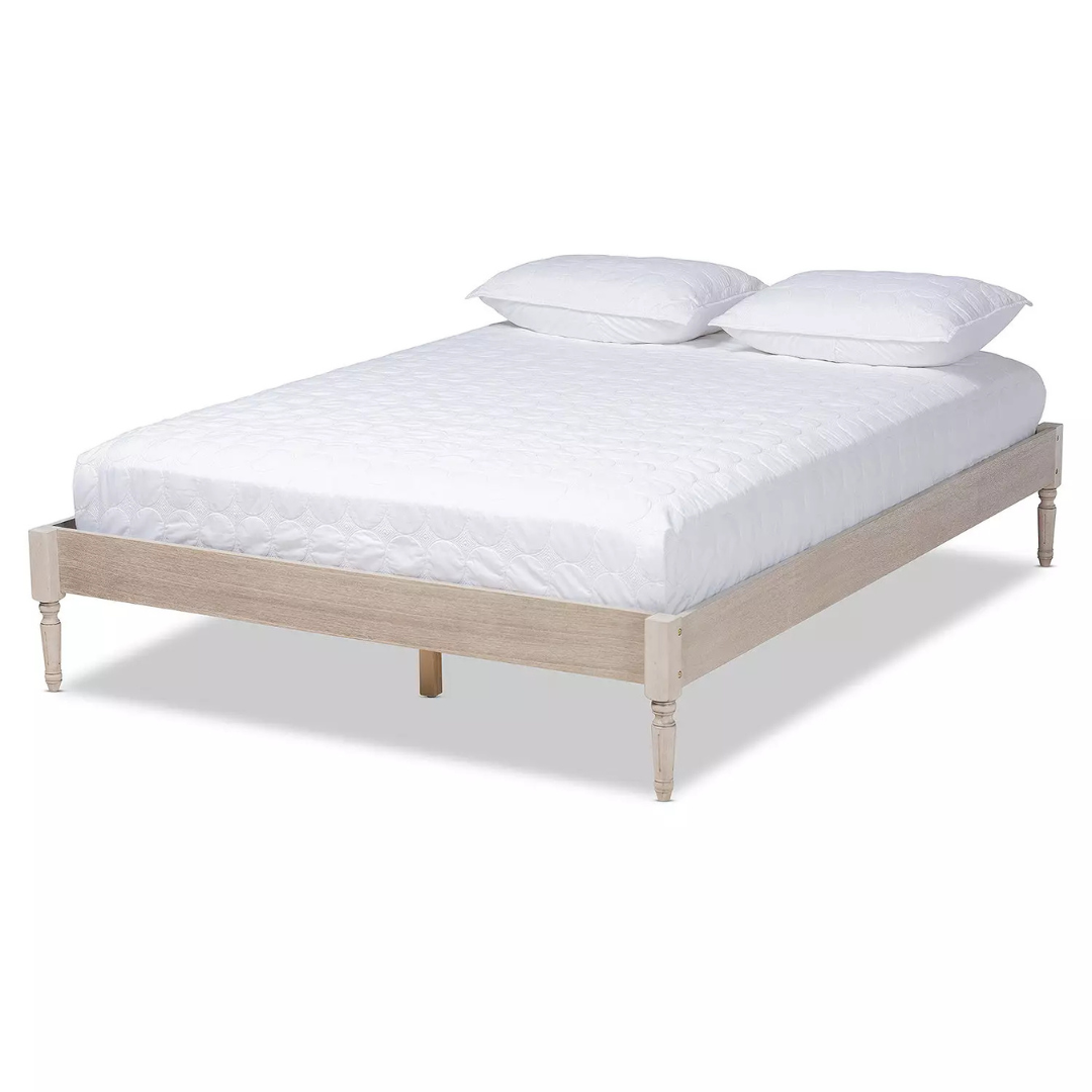 Baxton Studio Colette Antique White King Platform Bed