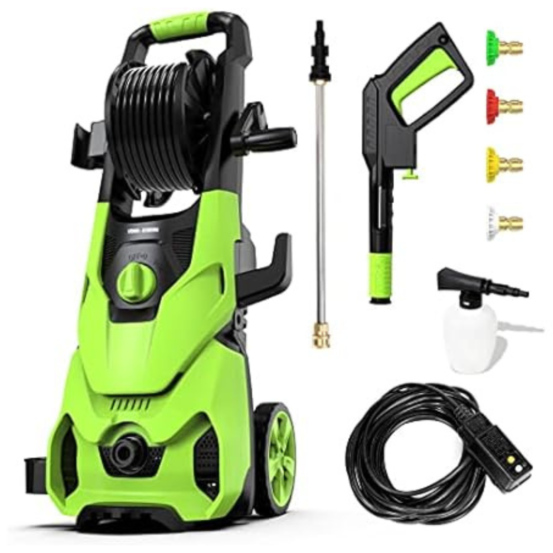 Rock&Rocker 2150PSI 2.6 GPM Electric Pressure Washer with Hose Reel