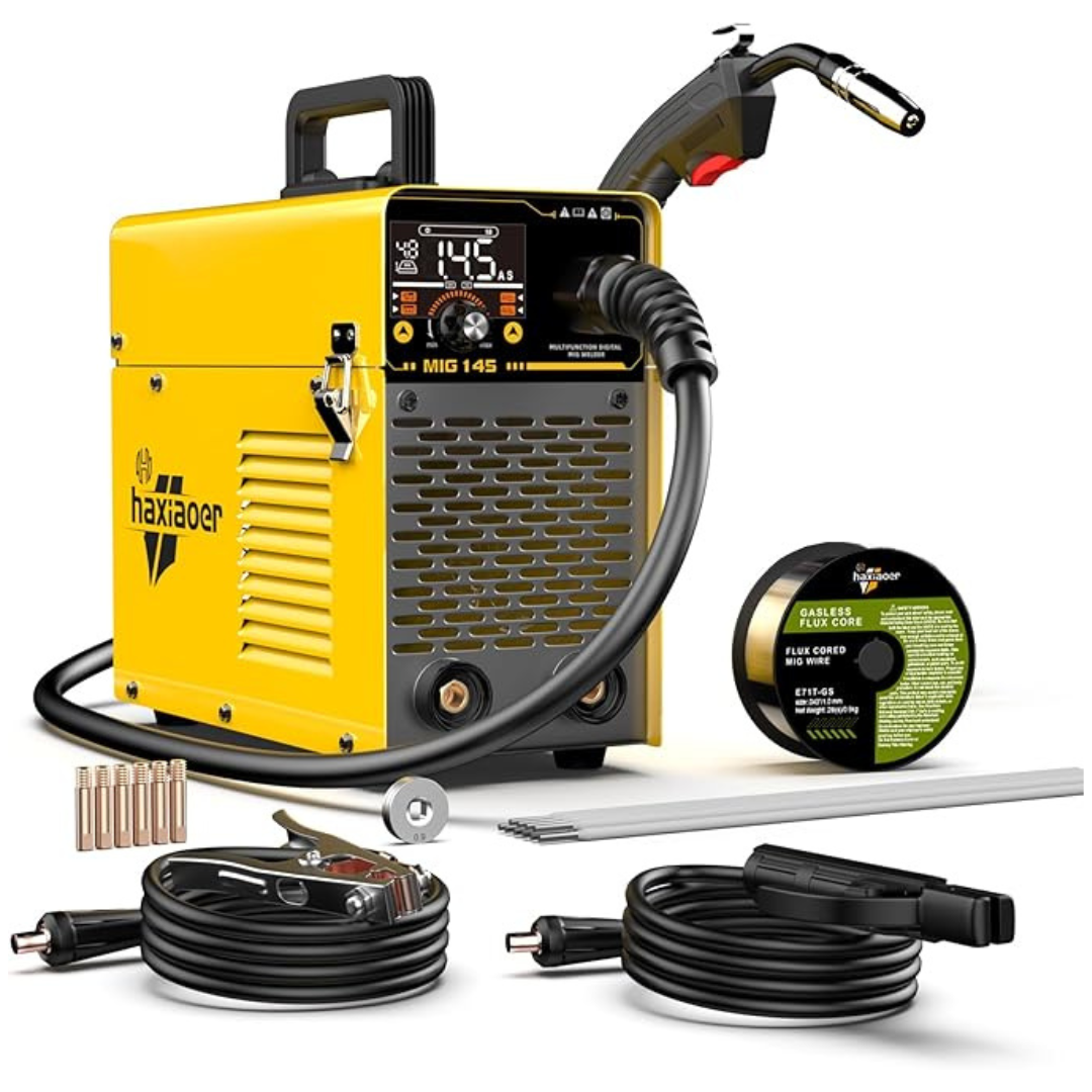 3-In-1 110V Flux Core 145A MIG Welder With Digital Display