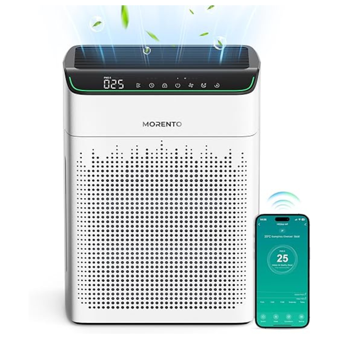 Morento Wi-Fi HEPA Air Purifiers W/ PM 2.5 Air Quality Monitor