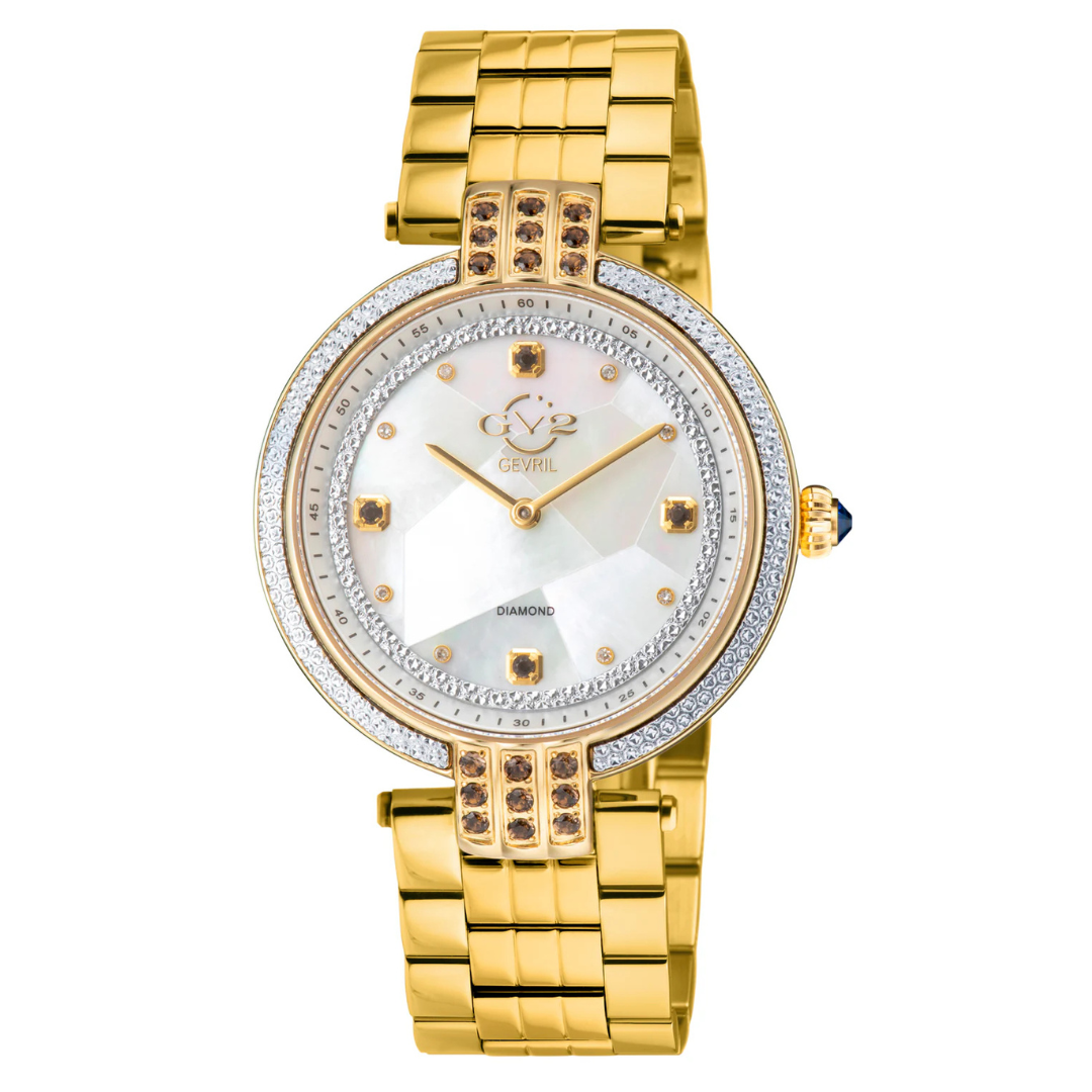 GV2 Gevril Matera Diamond Mother of Pearl Dial Ladies Watch