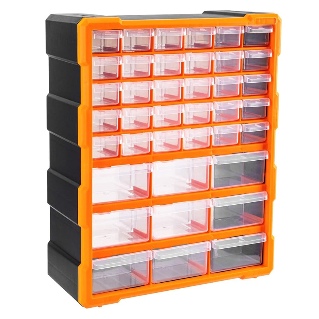 Amazon Basics 39 Drawers Wall Mount Hardware & Craft Storage Organizer