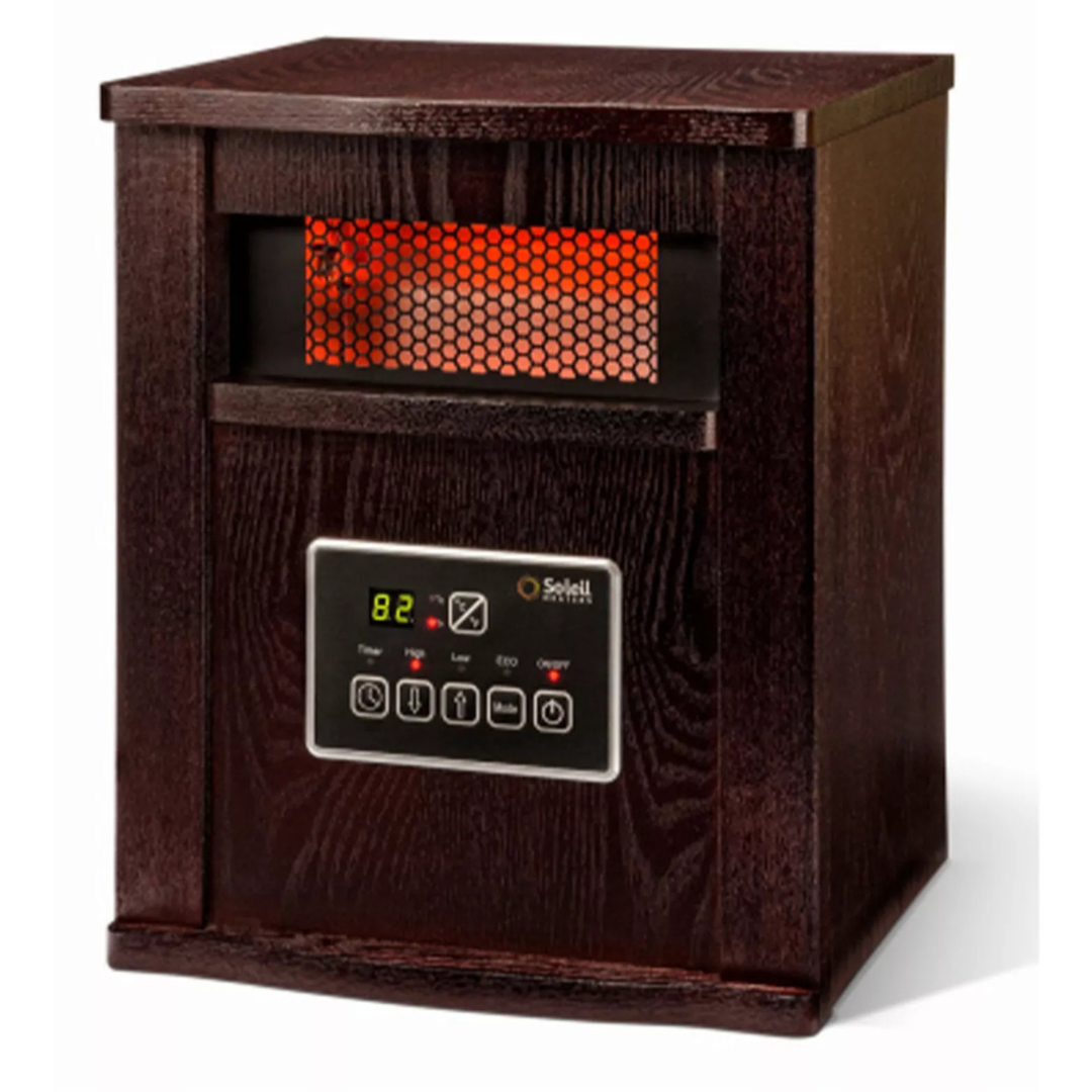 Geneva Industrial Infrared Quartz Wood Cabinet Space Heater