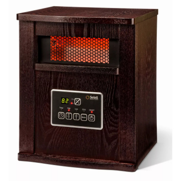 Geneva Industrial Infrared Quartz Wood Cabinet Space Heater