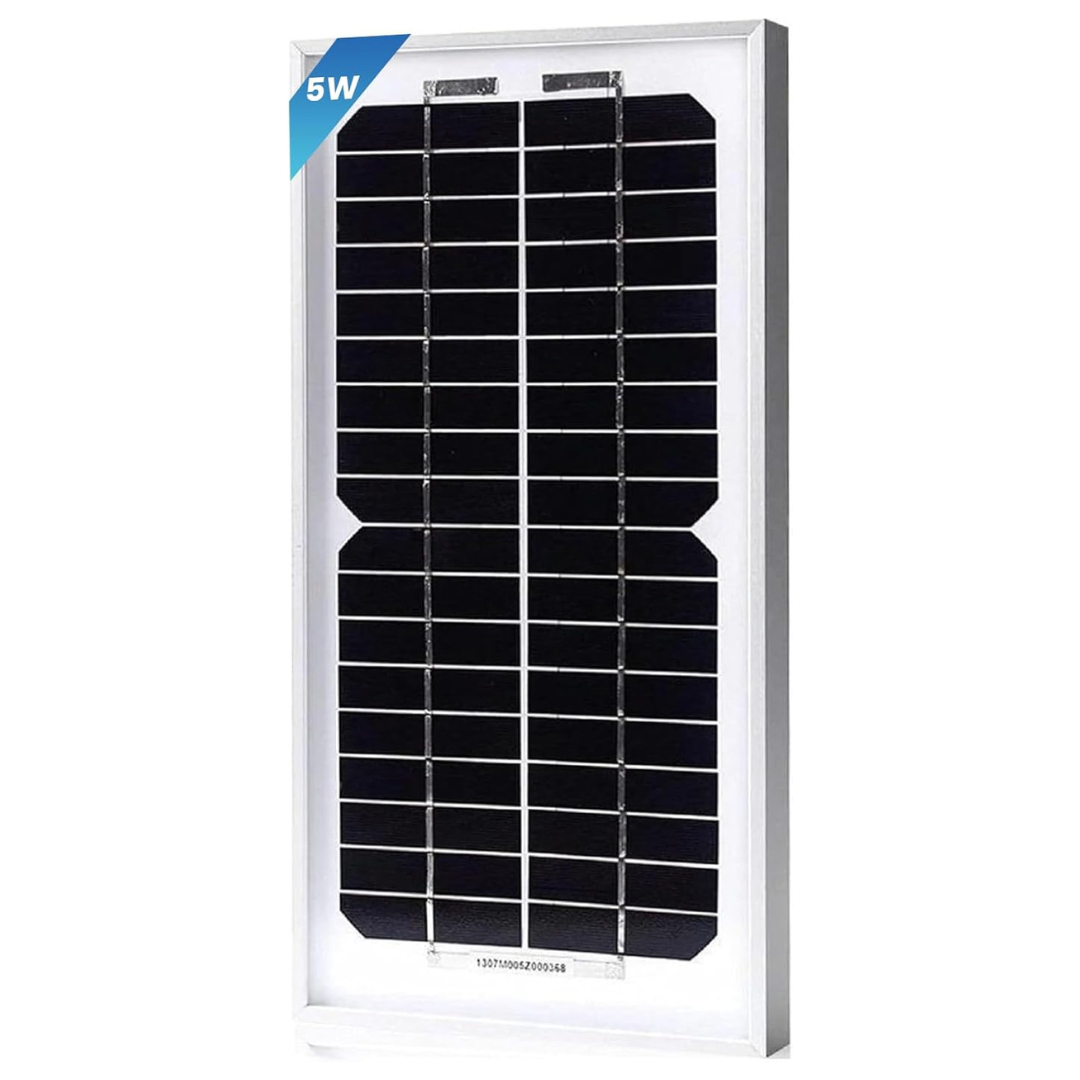 Acopower 5W Monocrystalline Mono Solar Panel For 12 Volt Battery