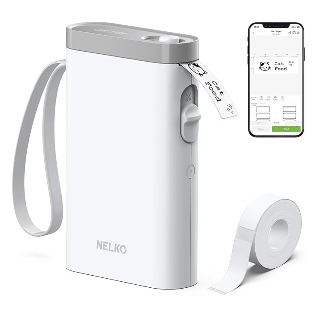 Nelko P21 Portable Bluetooth Label Printer With Tape