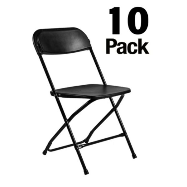 10-Pack Steel-Poly Folding Chair (Various Colors)