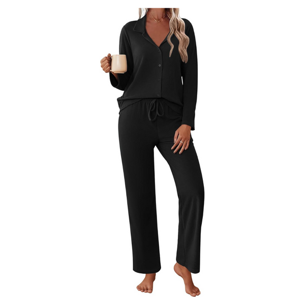 2-Piece Ekouaer Women's Long Sleeve Soft Nightwear Pajama Set (Various)