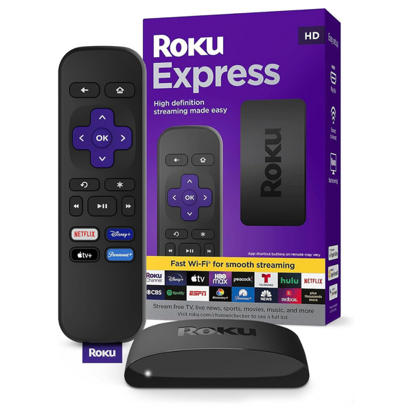 Roku Express HD Streaming Device With HDMI Cable And Simple Remote