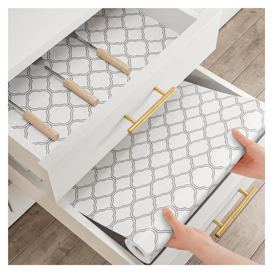 Non-Adhesive Waterproof Reusable Drawer & Shelf Liner