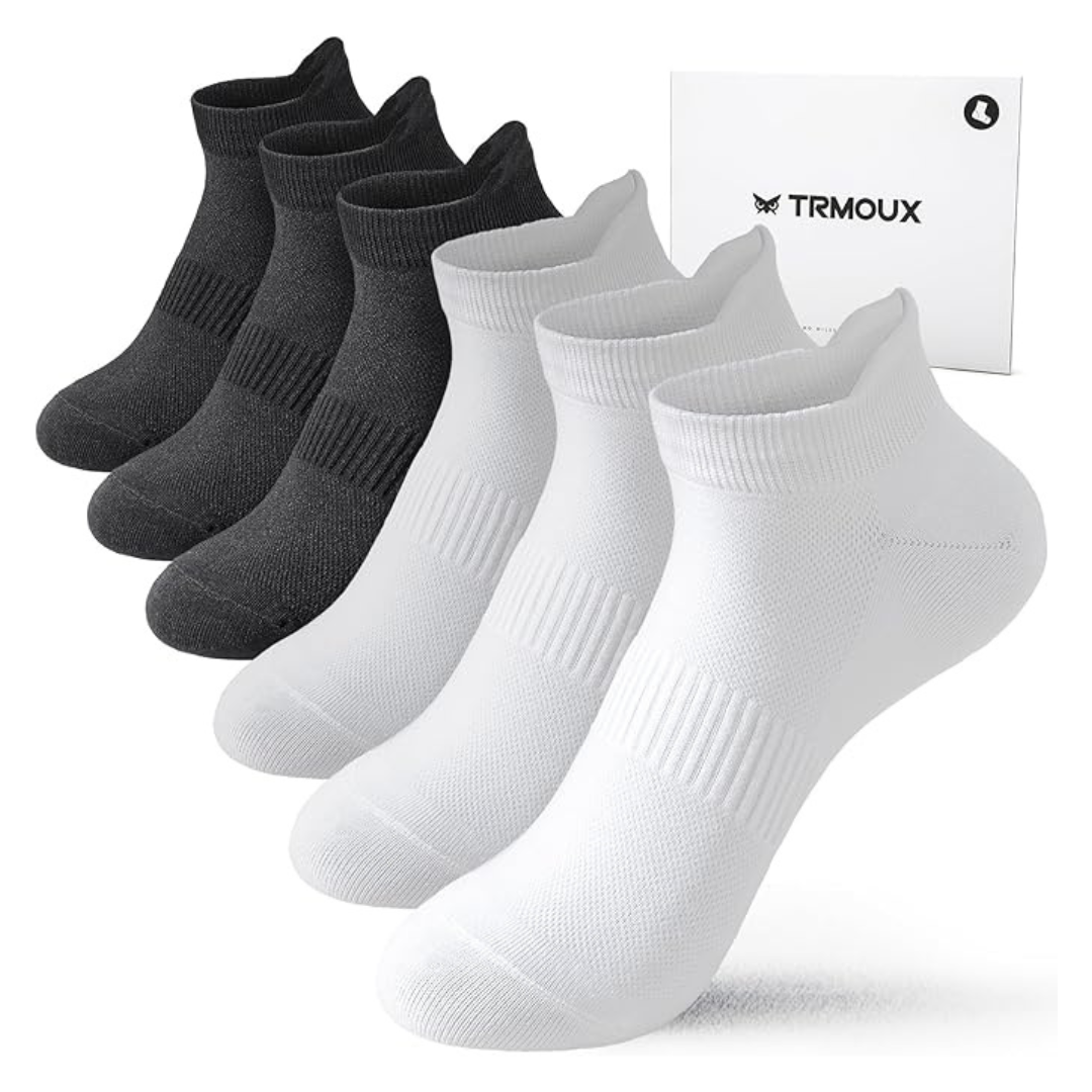 6-Pack Women's Casual Low Cut Tab Breathable Athletic Ankle Socks