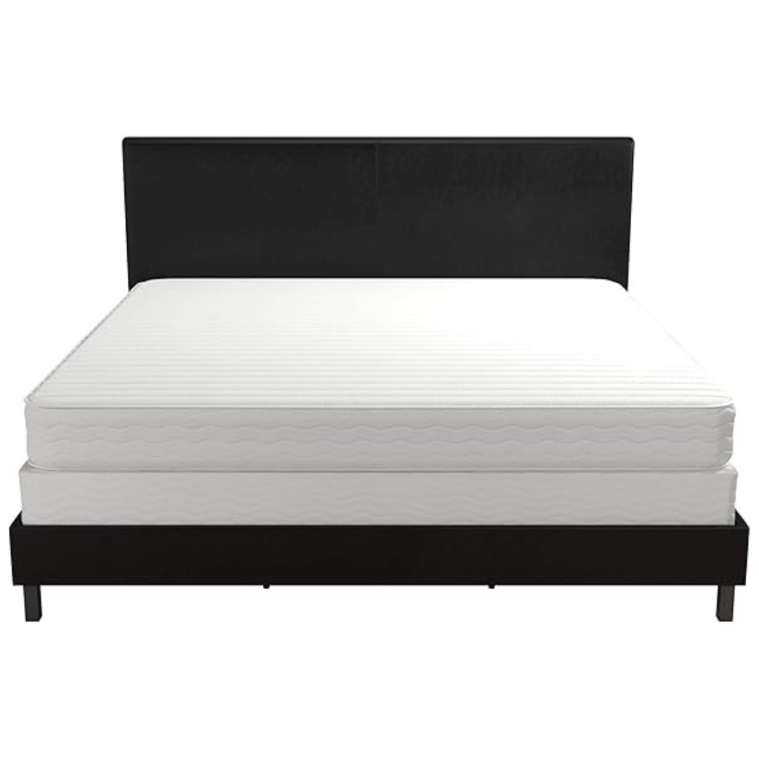 DHP Janford Upholstered Platform Bed With Vertical Stitching (King)