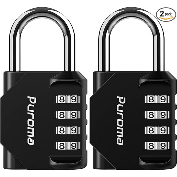 2-Pack Puroma 4-Digit Combination Lock