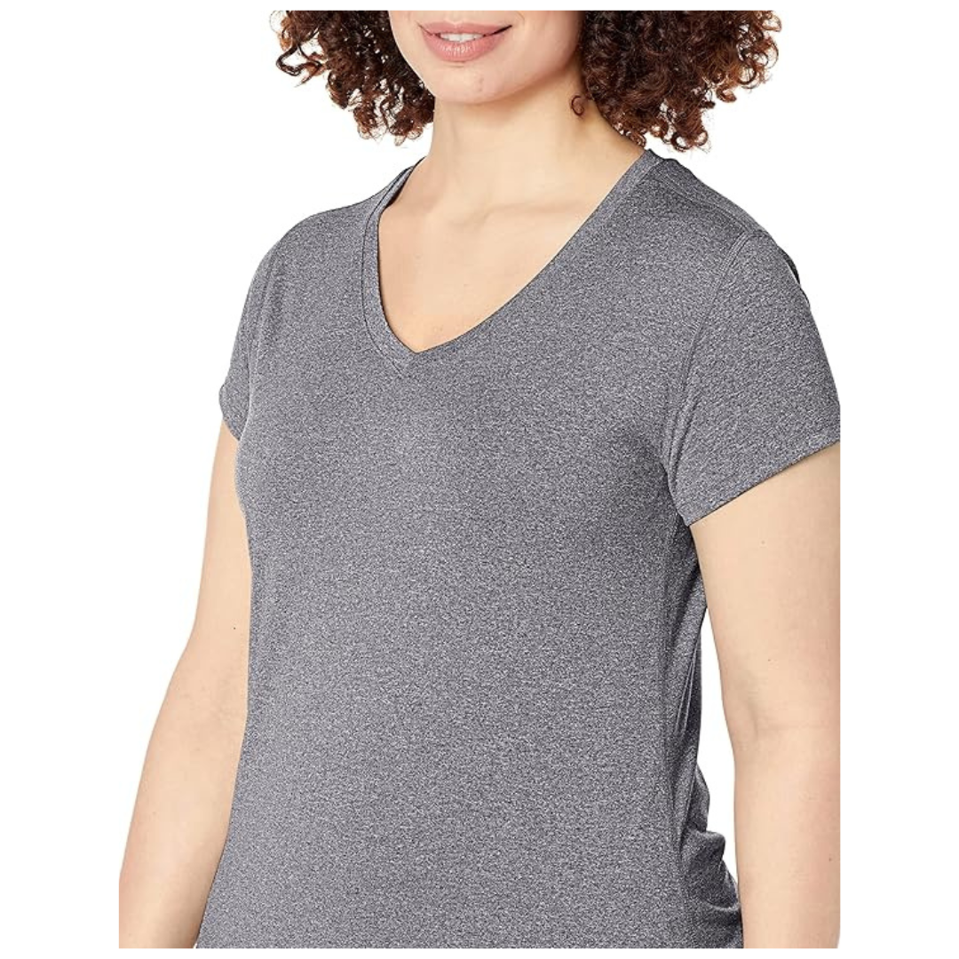 Hanes Women's Cooldri Short Sleeve Performance V-Neck T-Shirt (Various)